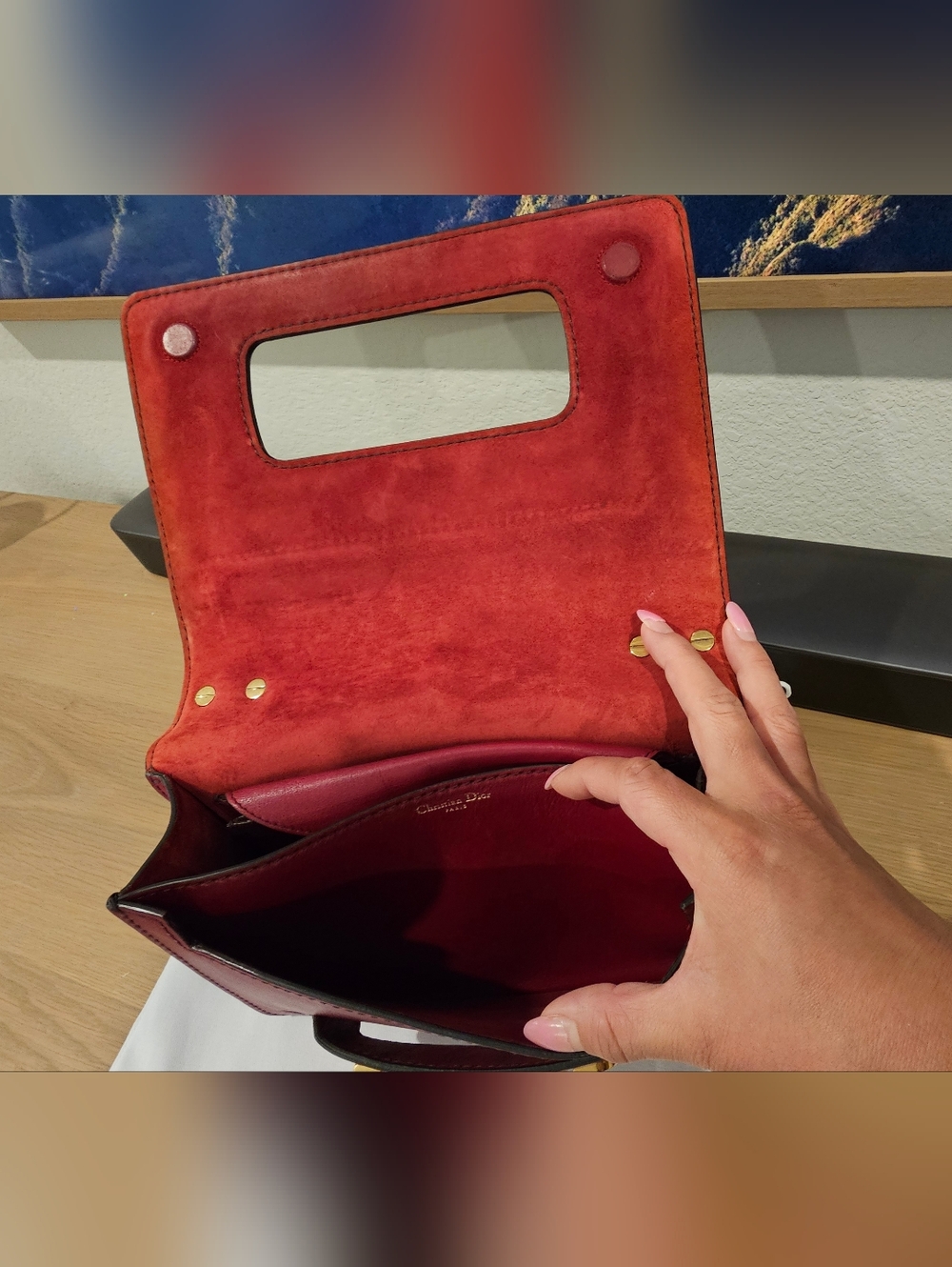 Dior J'ADIOR Shoulder Bag in Deep Red with Gold Hardware - Picture 9 of 10